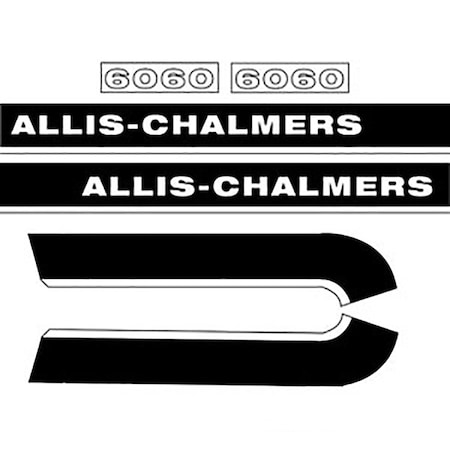 Aftermarket Hood Decal Replacement Fits Allis Chalmers Tractor Model 6060 AC6060